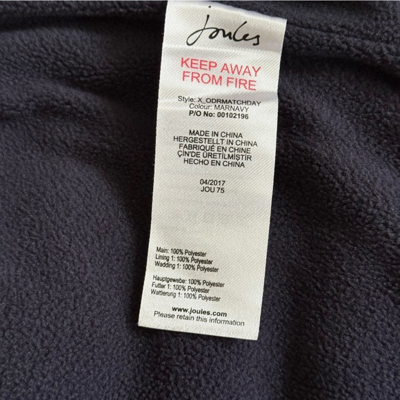 Joules Dark Blue Kids Puffer Vest size 5t - Picture 6 of 8